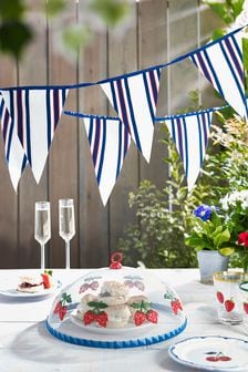 Red/Blue Jubilee Striped Outdoor Bunting