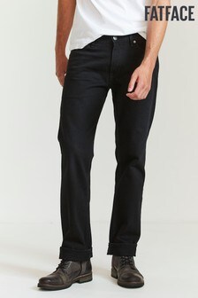 FatFace Black Straight Washed Black Jeans