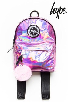 Hype. Pink Holographic Mini Backpack