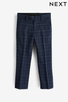 Navy Blue Tailored Fit Check Suit: Trousers (12mths-16yrs) (A54565) | £19 - £27