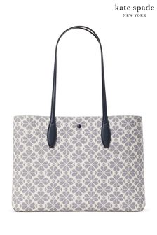 kate spade new york Blue Flower Tote Bag With Detachable Pouch