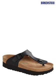 Birkenstock Black Papillio Gizeh Vegan Platform Sandals (A57414) | £90