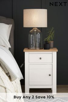 Chalk White Malvern Paint Effect 2 Drawer Bedside Table (A59156) | £165