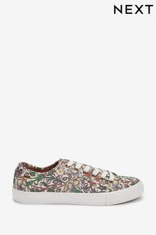 Morris & Co. Printed Regular/Wide Fit Baseball Canvas Trainers (A59335) | £26