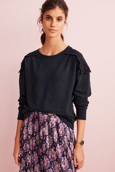 Lace Detail Sweatshirt