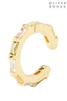 Oliver Bonas Gold Tone Nima Stone Detail Ear Cuffs
