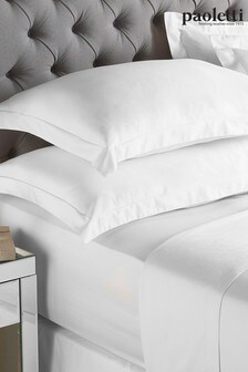 Riva Paoletti White 200 Thread Count Fitted Sheet