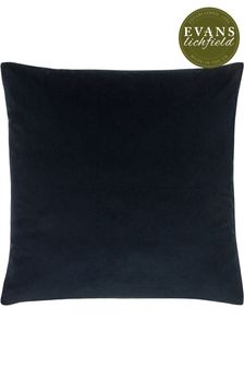 Evans Lichfield Midnight Blue Sunningdale Velvet Polyester Filled Cushion