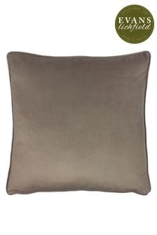 Evans Lichfield Cedar Brown Opulence Velvet Polyester Filled Cushion