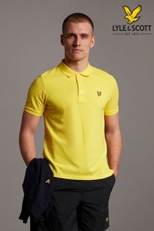 Lyle & Scott Yellow Plain Polo Shirt