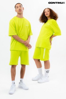 Continu8 Unisex Neon Green Jersey Shorts