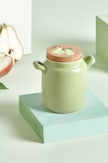 Green Pear & Jasmine Scented Jar Candle