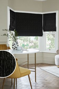 Black Ready Made Heavyweight Chenille Lined Blinds (A61379) | £45 - £100