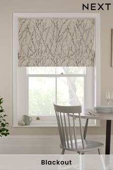 Natural Ready Made Willow Blackout Roman Blind