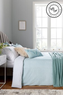 Katie Piper Green Cotton Restore Leaf Duvet Cover And Pillowcase Set