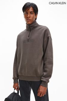 Calvin Klein Black Sustainable Half Zip Sweater