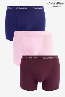 Calvin Klein Pink Cotton Stretch 3 Pack Trunk