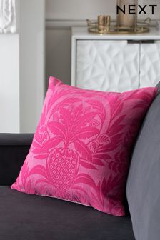 Fushsia Pink Damask Floral Cushion