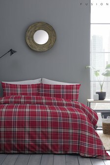 Fusion Red Duvet Cover and Pillowcase Set