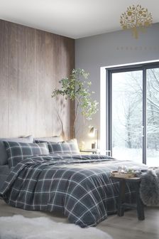 Appletree Grey Hygge Aviemore Duvet Cover and Pillowcase Set