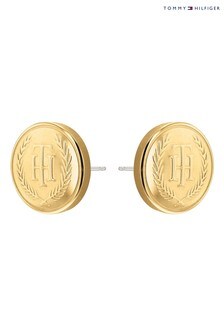 Tommy Hilfiger Gold Crest Earrings