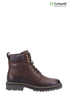 Cotswold Brown Combe Zip Ankle Boots