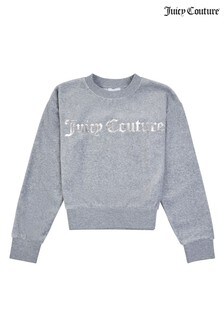 Juicy Couture Grey Velour Crew Sweater