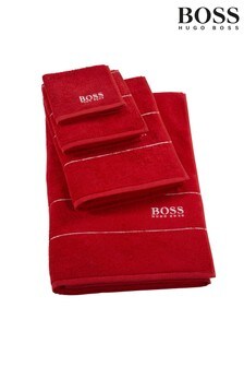 BOSS Poppy Plain Logo Towel