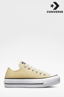 Converse Chuck Taylor Yellow All Star Lift Ox Trainers