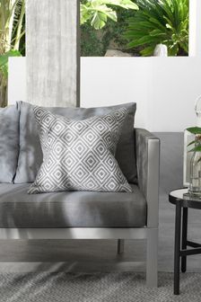 Grey Geo Indoor/Outdoor Cushion