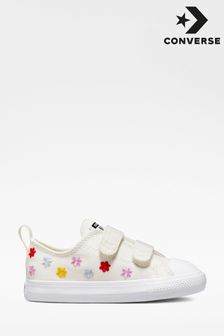 Converse Infant Cream All Star White Broderie 2V Trainers