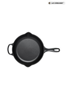 Le Creuset Satin Black Signature Cast Iron Frying Pan With Metal Handle 26cm (A64521) | £130