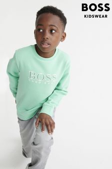 BOSS Mint Green Logo Sweatshirt