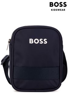 BOSS Navy Blue Logo Cross-Body Bag