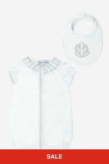 Tartine et Chocolat Baby Unisex Cotton Bodysuit Gift Set in White