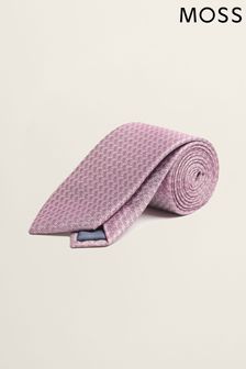 Moss Pink Semi-Plain Silk Tie