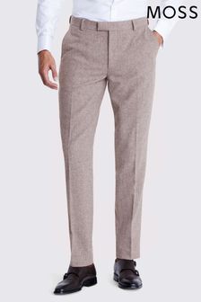 Moss Slim Fit Stone Donegal Trousers