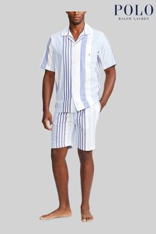 Polo Ralph Lauren Blue Stripe T-Shirt And Short Pyjamas Set
