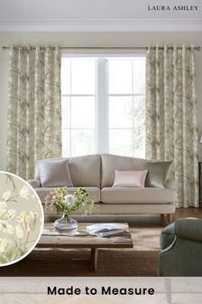 Laura Ashley Sage Green Gosford Made To Measure Curtains (A65540) | £91
