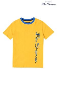 Ben Sherman Vertical Logo Yellow T-Shirt