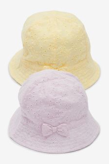 2 Pack Baby Summer Bucket Hats (0mths-2yrs)