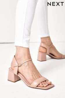 Nude Regular/Wide Fit Forever Comfort® Simple Block Heel Sandals (A66775) | £30