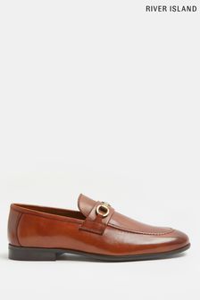 River Island Brown Snaffle Detail Loafers
