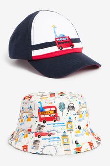 2 Pack Bucket And Cap Hats (3mths-10yrs)