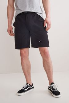 Black Belted Hiking Cargo Shorts (A68254) | £30