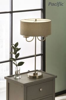 Pacific Bronze Madeleine Antique Brass Candelabra Table Lamp