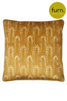furn. Gold Wisteria Velvet Polyester Filled Cushion