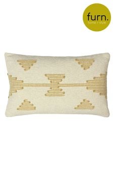 furn. Honey Yellow Sonny Stitched Polyester Filled Cushion