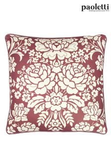 Riva Paoletti Mulberry Red Melrose Floral Polyester Filled Cushion
