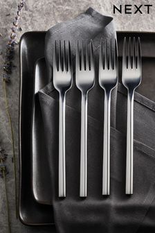 Silver Kensington Stainless Steel 4 Piece Fork Set (A69614) | £12